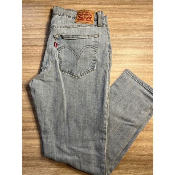 Levi's Boyfriend Fit Light Denim  Jeans Cropped Cotton Stretch Woman's 30 - Picture 1 of 5